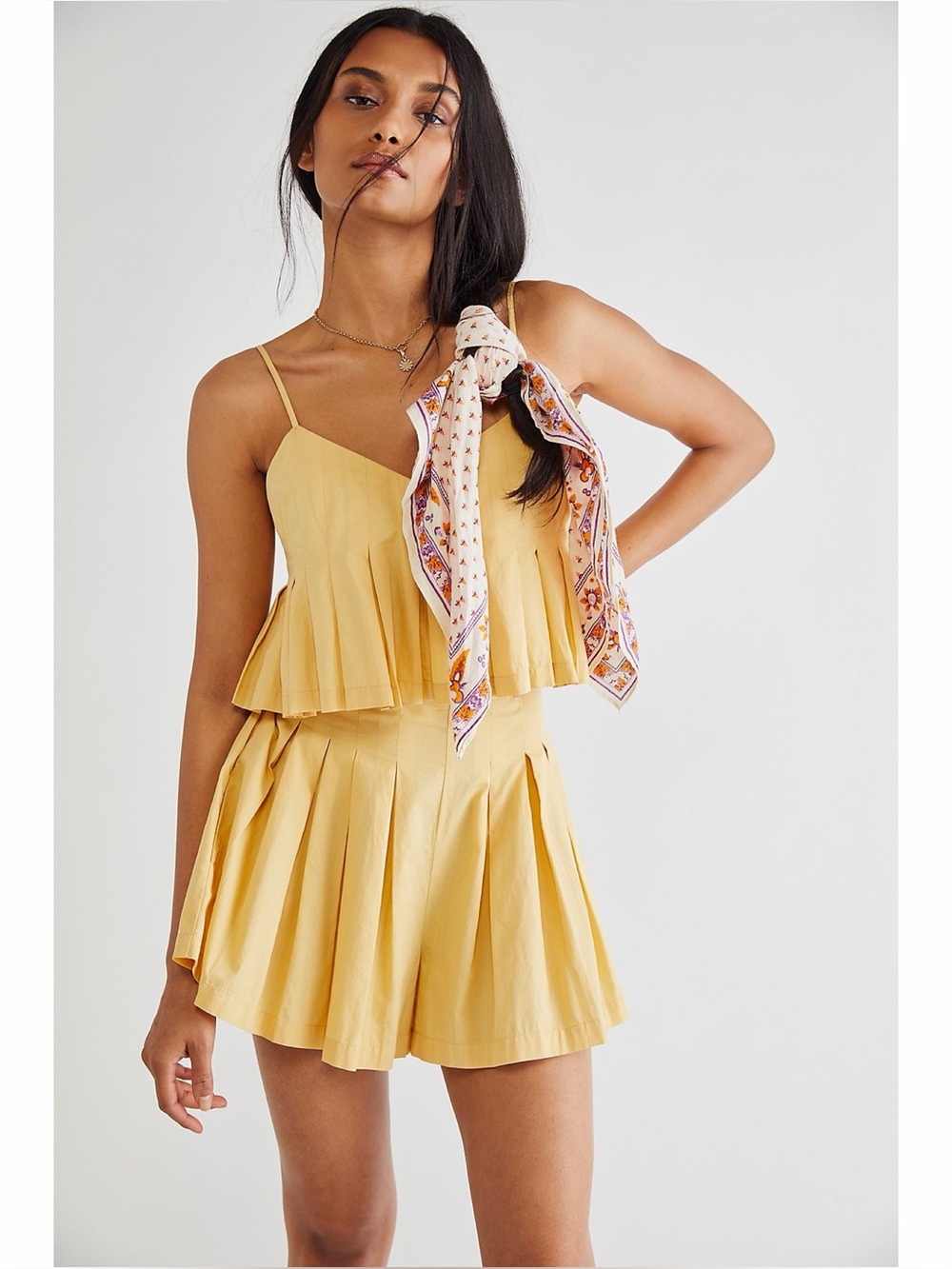 NWT Free People Miki Matching Tank Short Set